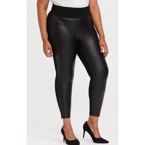 Torrid Faux Leather Ponte Pixie Pant Legging Black 2X